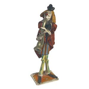 Vintage Handmade Clown Playing A Saxophone OOAK
